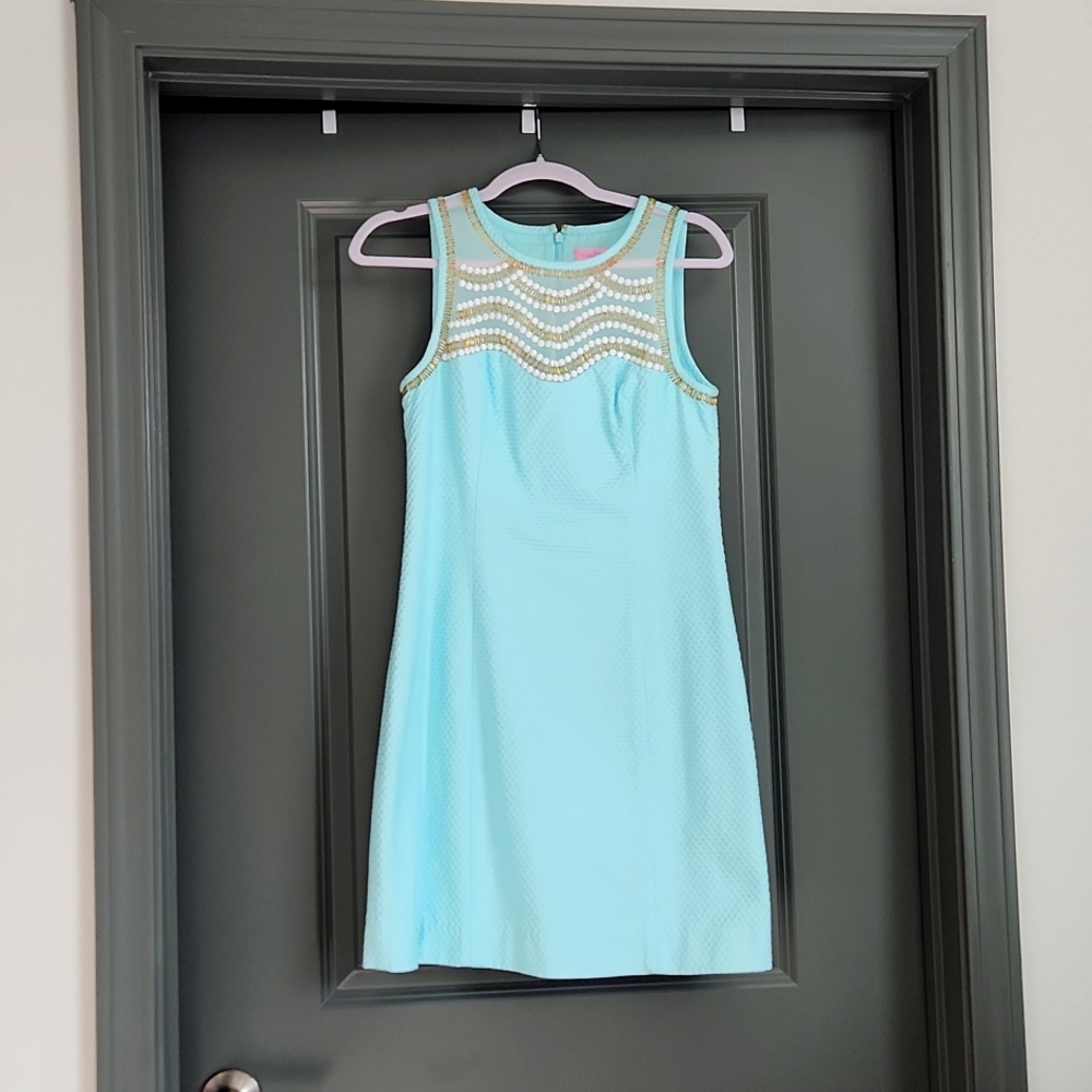 Stunning,Lilly Pulitzer Tia Shift in Pool Blue